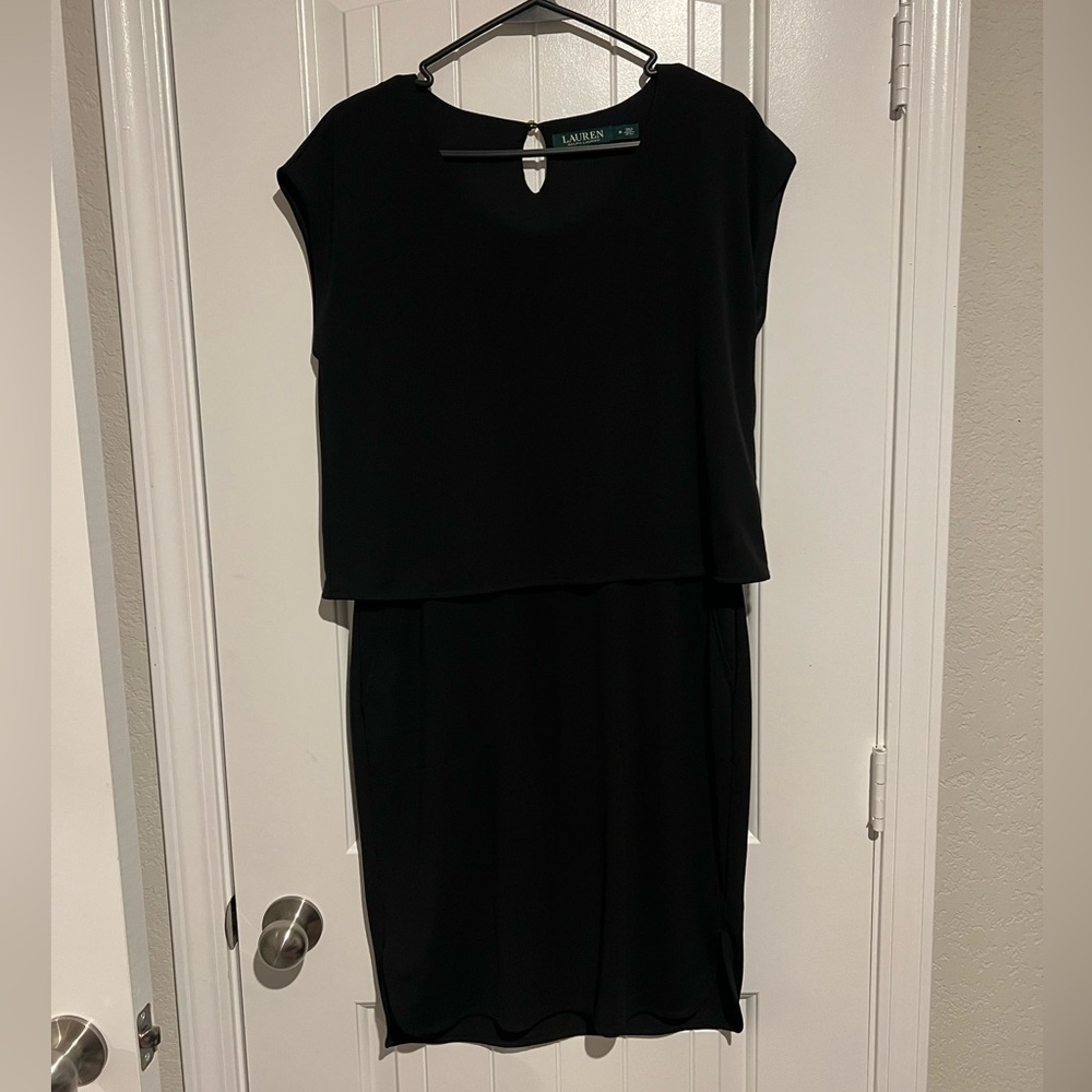 Ralph Lauren Black Layered Midi Dress
